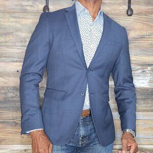 Penguin an Original Blue Wool Blend Dual Vent Sport Jacket Blazer 36R
